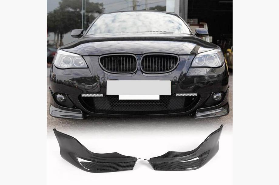 BMW 5 Series E60/E61 2003-2010 Extensiones Flap para Parachoques Delantero (para M-Sport, Carbono) Foto 1