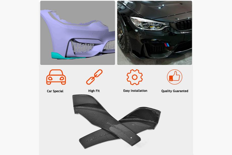 BMW 4 Series F32/F33/F36 2012-2020 Labio delantero Flap V1 para parachoques (para F82/F83, Carbono) Foto 2