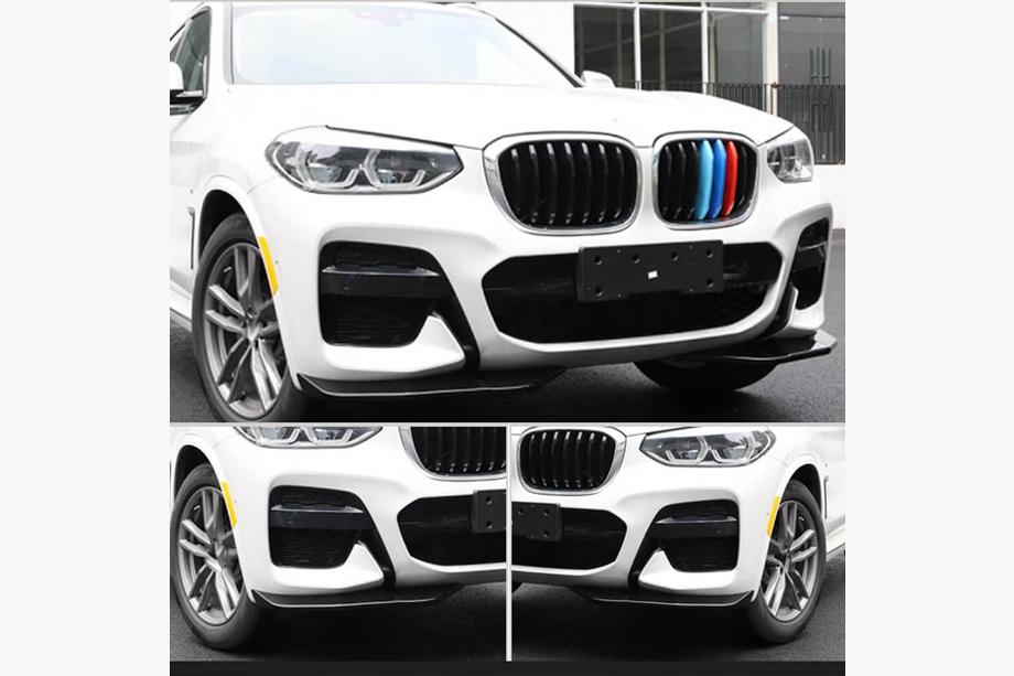 BMW X3 G01 2018- Aletas de parachoques delantero ABS V2 (para M-Sport original 2018-2021) Foto 2