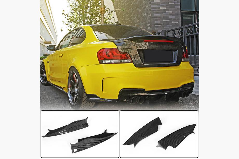 BMW 1 Series E81/E82/E87/E88 2004-2011 Extensiones Flap para Parachoques Trasero (para E82 1M, Carbono) Image