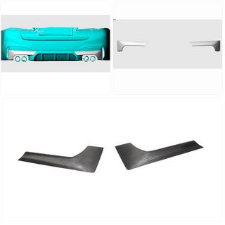 Flaps de parachoques trasero en carbono (para M-Sport/M5 F90, Carbono) BMW Serie 5 G30/G31 2017–2023 foto 2