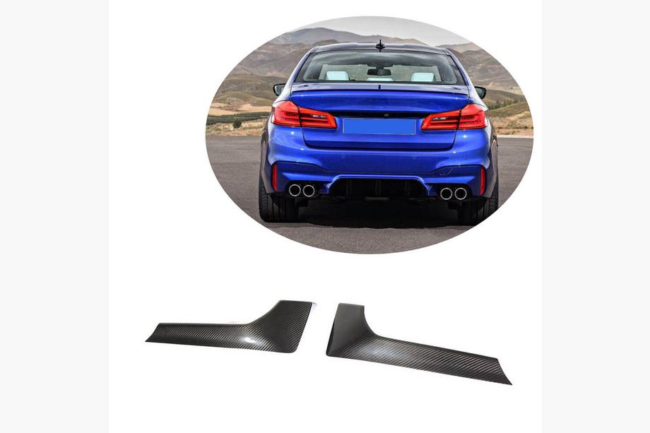 BMW Serie 5 G30/G31 2017–2023 Flaps de parachoques trasero en carbono (para M-Sport/M5 F90, Carbono) Foto 1