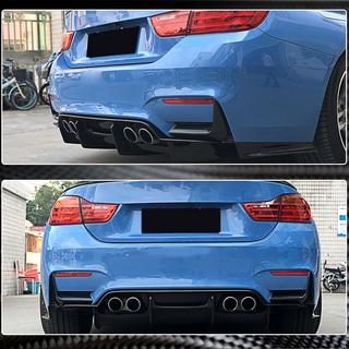 Extensiones de parachoques trasero Flap V1 (para F82/F83, Carbono) BMW 4 Series F32/F33/F36 2012-2020 foto 4