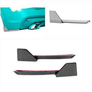 Extensiones Flap para Parachoques Trasero (para M-Sport original 2018-2021, Carbono) foto 2