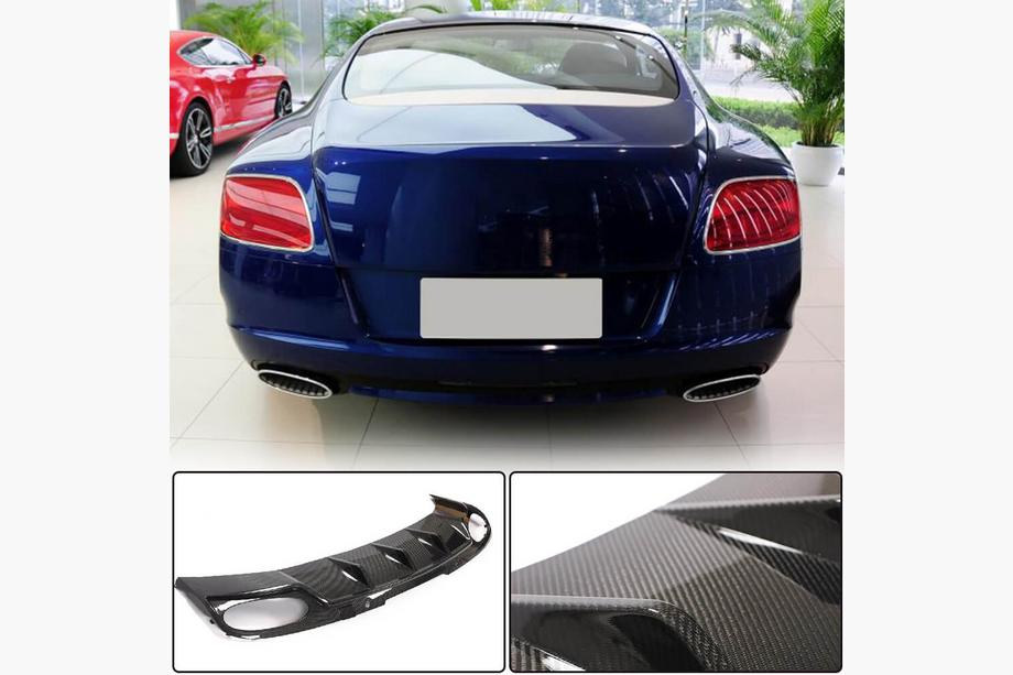 Bentley Continental GT 2011-2018 Difusor Trasero de Parachoques (Carbono) Image