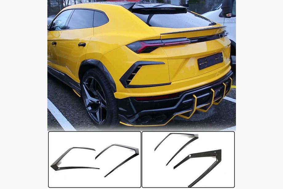 Lamborghini Urus 2018- Cubiertas de parachoques trasero (Dry Carbon) Image