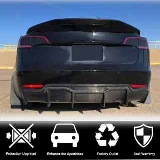Difusor Trasero V1 (2017-2023, Carbono) Tesla Model 3 2017- foto 4