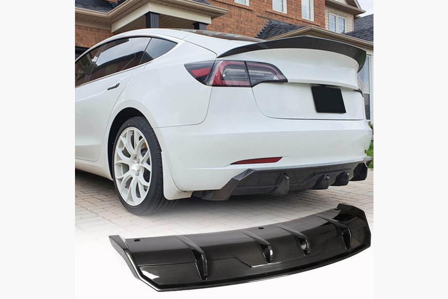 Tesla Model 3 2017- Difusor Trasero de Parachoques Carbono V2 (2016-2022) Image