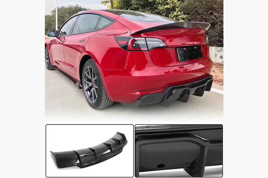 Tesla Model 3 2017- Difusor de Parachoques Trasero FRP V5 (2016-2022) Image