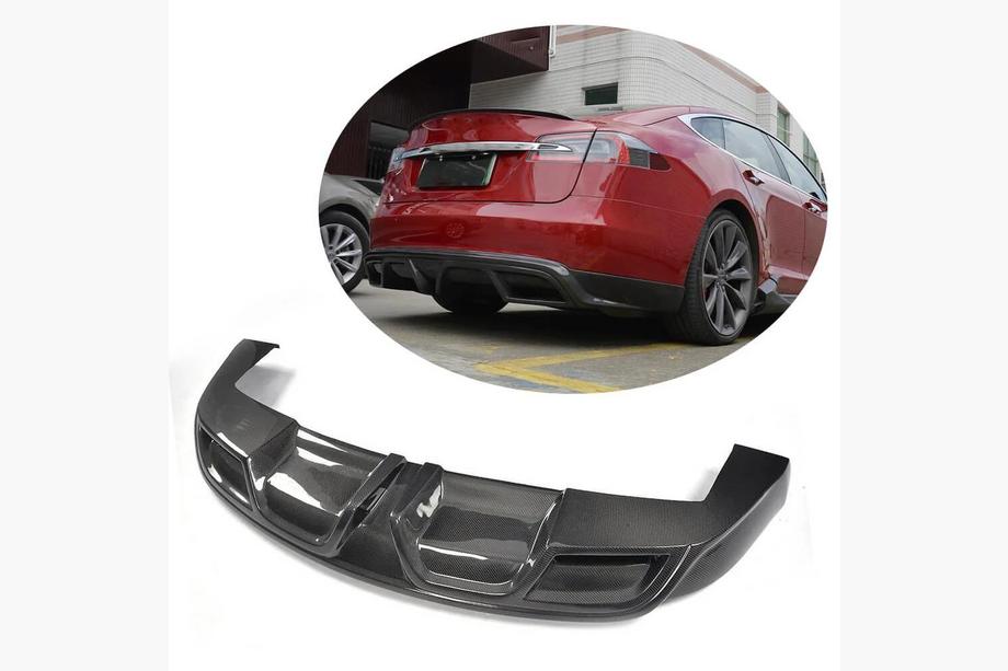 Tesla Model S 2012– Difusor Trasero V1 (2012-2016, Carbono) Image