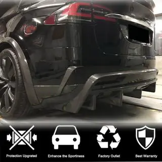 Difusor de Parachoques Trasero (2015-2021, Carbono) Tesla Model X 2015- foto 3