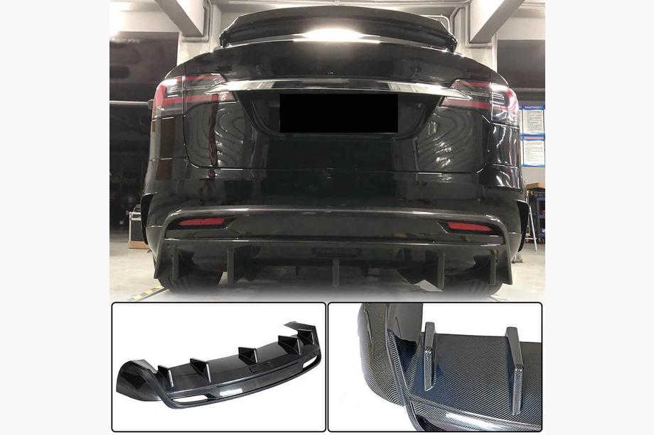 Tesla Model X 2015- Difusor Trasero de Parachoques Carbono V3 (2016-2020) Image