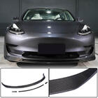 Tesla Model 3 2017- Labio Parachoques Delantero Lip V2 (2017-2023, Carbono) foto 1