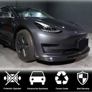 Labio Parachoques Delantero Lip V2 (2017-2023, Carbono) Tesla Model 3 2017- foto 3