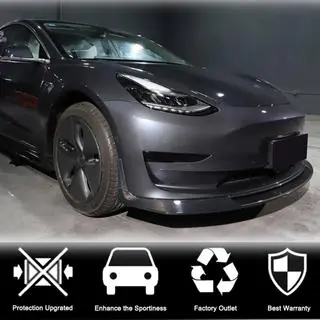 Labio Parachoques Delantero Lip V2 (2017-2023, Carbono) Tesla Model 3 2017- foto 3