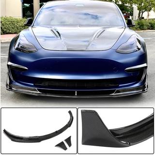 Labio Paragolpes Delantero Lip V3 (2017-2023, Carbono) Tesla Model 3 2017- foto 1