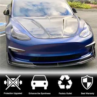 Labio Paragolpes Delantero Lip V3 (2017-2023, Carbono) Tesla Model 3 2017- foto 2