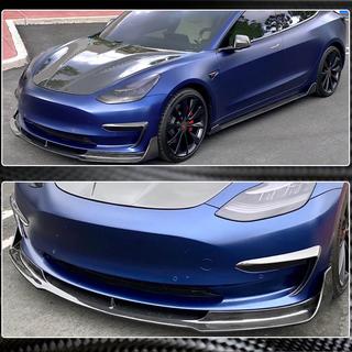 Labio Paragolpes Delantero Lip V3 (2017-2023, Carbono) Tesla Model 3 2017- foto 3