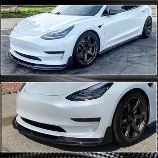 Labio Paragolpes Delantero Lip V3 (2017-2023, Carbono) Tesla Model 3 2017- foto 4