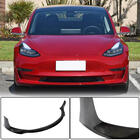 Tesla Model 3 2017- Labio delantero Lip V4 para parachoques delantero (2017-2023, Carbono) foto 1