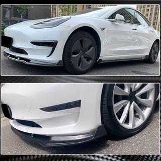 Labio Frontal Parachoques V5 (2017-2023, Carbono) Tesla Model 3 2017- foto 3