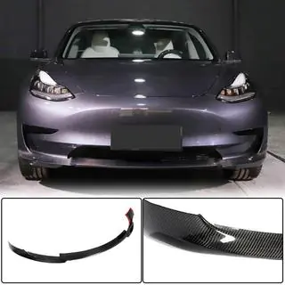 Labio Parachoques Delantero Lip V6 (2017-2023, Carbono) Tesla Model 3 2017- foto 2