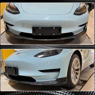 Labio Parachoques Delantero Lip V6 (2017-2023, Carbono) Tesla Model 3 2017- foto 4