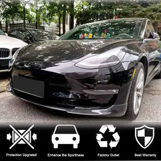 Labio Delantero Lip V7 (2017-2023, Carbono) Tesla Model 3 2017- foto 2