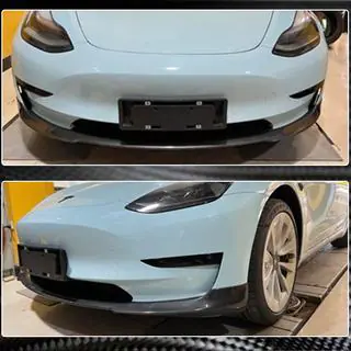 Labio Delantero Lip V7 (2017-2023, Carbono) Tesla Model 3 2017- foto 3