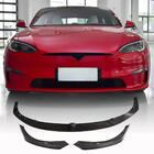Tesla Model S 2012– Labio Delantero Lip V2 (2021+, Carbono) foto 1