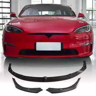 Labio Delantero Lip V2 (2021+, Carbono) Tesla Model S 2012– foto 1