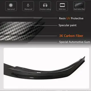 Labio Delantero Lip V2 (2021+, Carbono) Tesla Model S 2012– foto 3