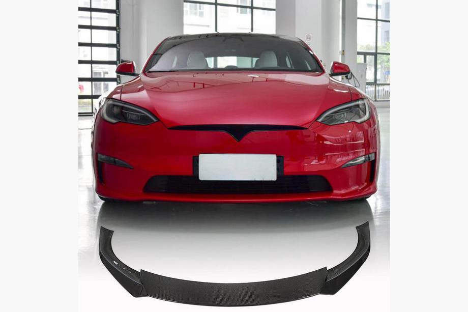 Tesla Model S 2012– Lip delantero de parachoques Carbon V3 (2021-2023) Foto 1