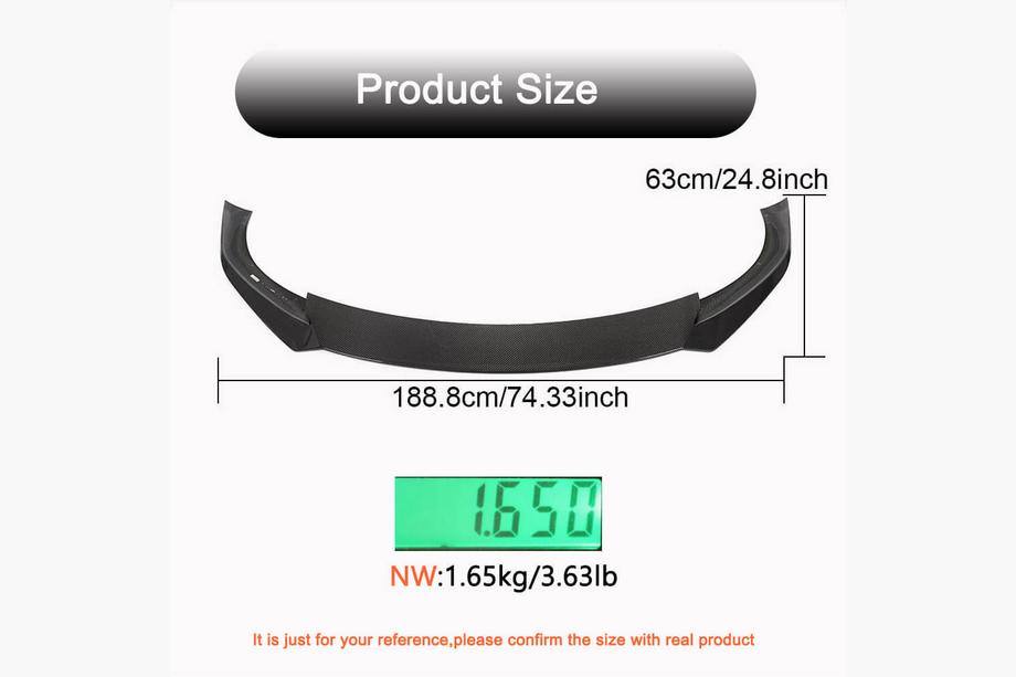 Tesla Model S 2012– Lip delantero de parachoques Carbon V3 (2021-2023) Foto 4