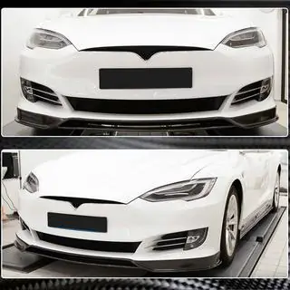 Alerón Labio Parachoques Delantero (2016-2021, Carbono) Tesla Model S 2012– foto 3
