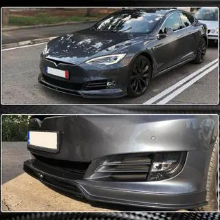 Alerón Labio Parachoques Delantero (2016-2021, Carbono) Tesla Model S 2012– foto 4