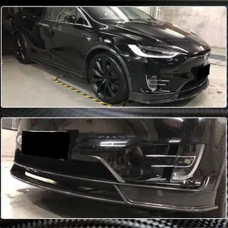 Alerón Labio Parachoques Delantero (2015-2021, Carbono) Tesla Model X 2015- foto 4
