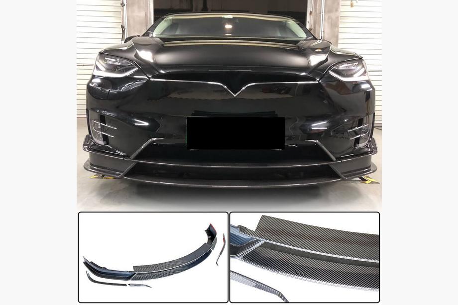 Tesla Model X 2015- Labio Delantero Parachoques Carbono V3 (2016-2020) Foto 1