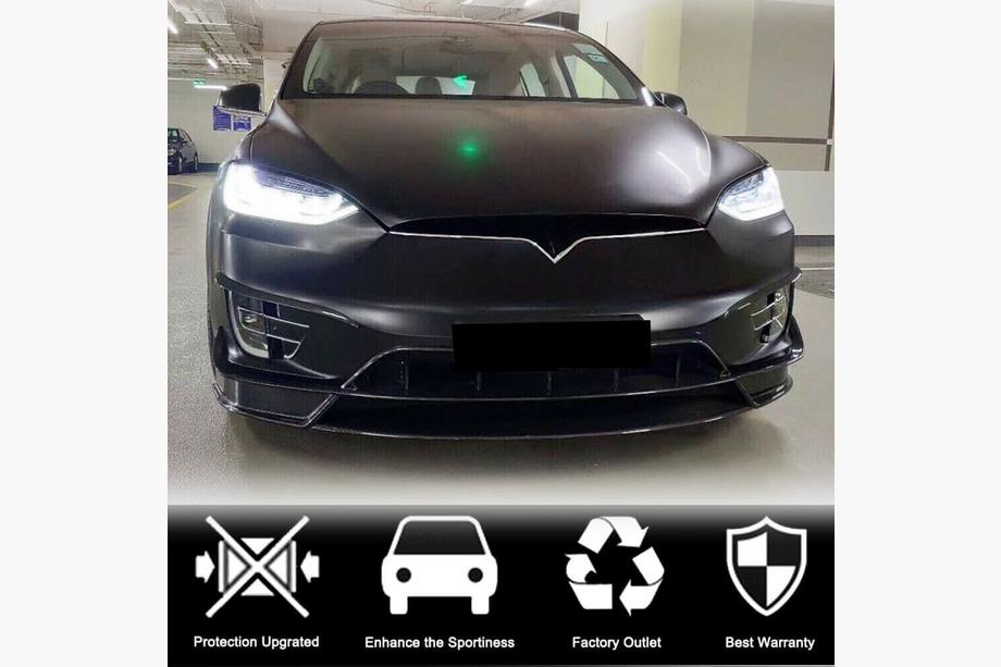 Tesla Model X 2015- Labio Delantero Parachoques Carbono V3 (2016-2020) Foto 3
