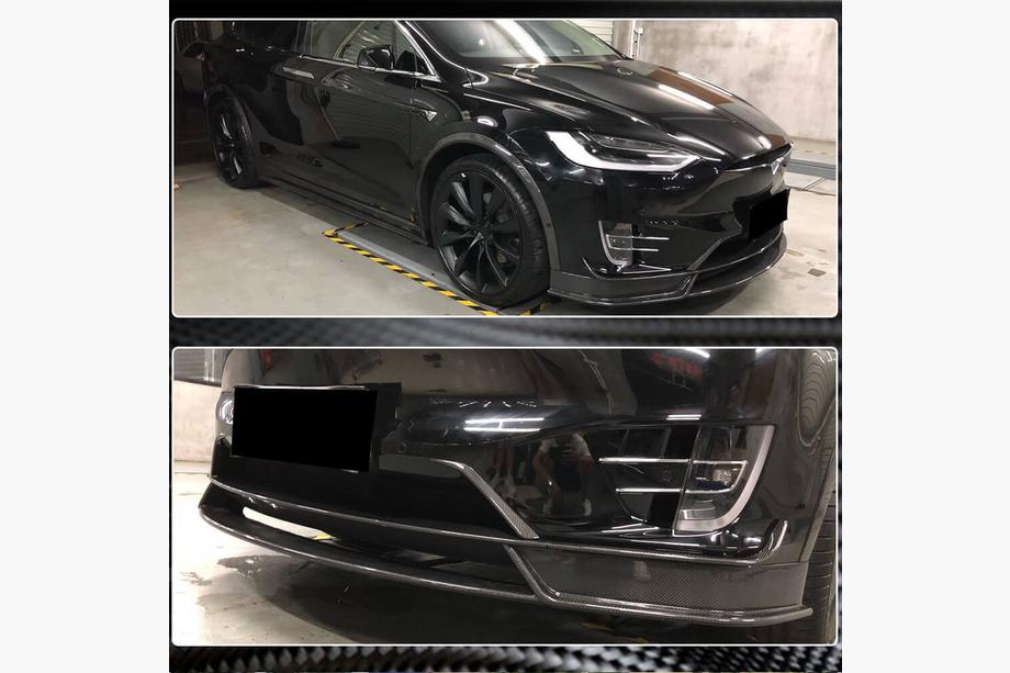 Tesla Model X 2015- Labio Delantero Parachoques Carbono V3 (2016-2020) Foto 4