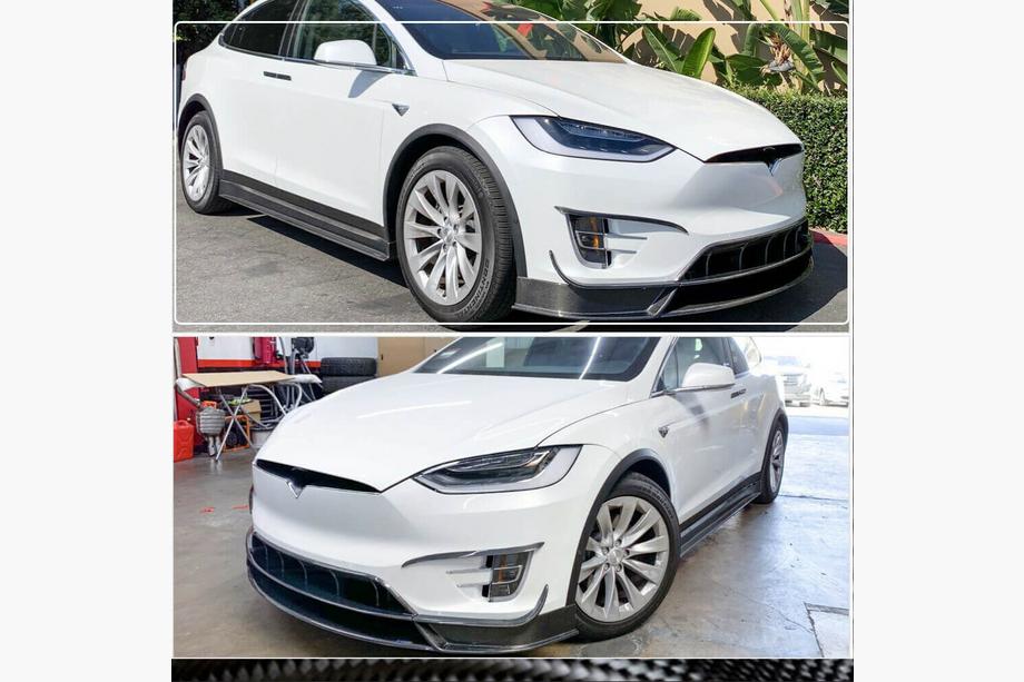 Tesla Model X 2015- Labio Delantero Parachoques Carbono V3 (2016-2020) Foto 5