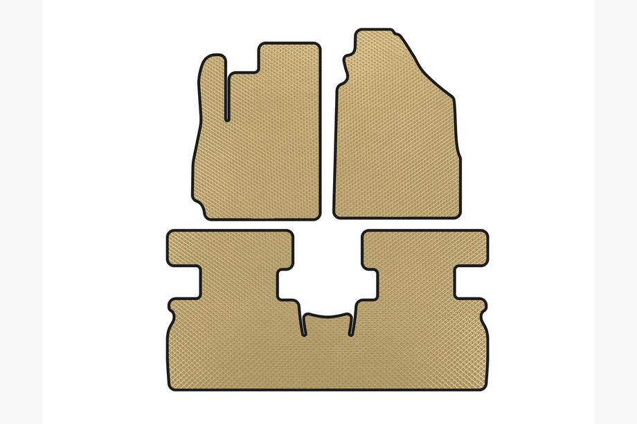 Jetour X70 2018- Alfombrillas EVA (2 Filas, Beige) Image
