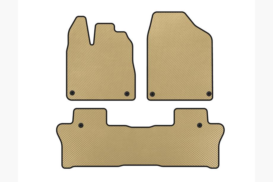 Honda Pilot 2015-2022 Alfombrillas EVA (2 Filas, Beige) Image