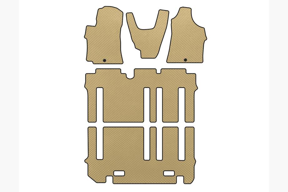 Hyundai H300, H1, Starex 2008-2020 Alfombrillas EVA (interior completo, Beige) Image