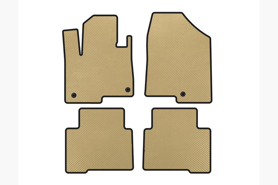 Hyundai Santa Fe 4 2018-2023 Alfombrillas EVA (2 Filas, para Grand, Beige) Image