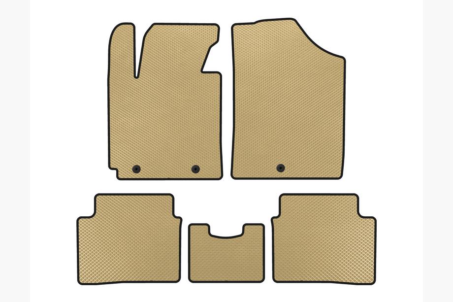 Hyundai Veloster 2011-2017 Alfombrillas EVA (Beige) Image