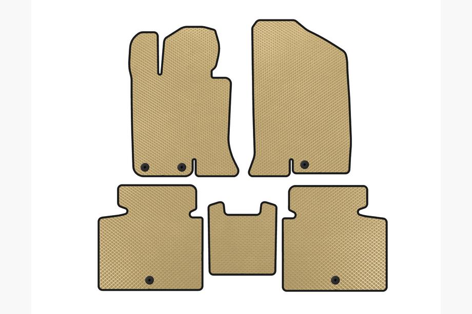 Kia Optima 2010-2016 Alfombrillas EVA V-2 (SD, Beige) Image