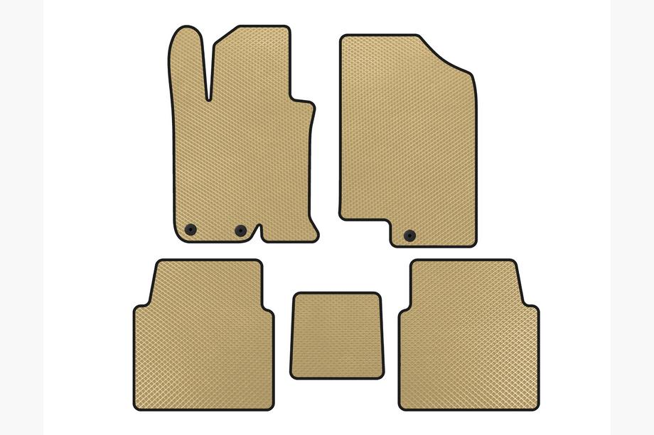 Kia Optima 2010-2016 Alfombrillas EVA V-1 (SD, Beige) Image