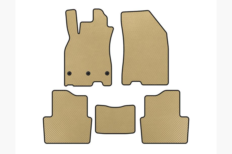 Renault Megane III 2009-2016 Alfombrillas EVA (SD, Beige) Image