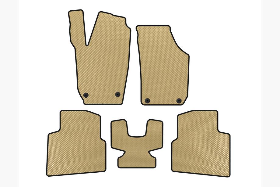 Skoda Roomster 2006-2015 Alfombrillas EVA (Beige) Image